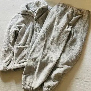 무인양품 착용 담요 파자마 신사 L 사이즈 상하의 세트 그레이