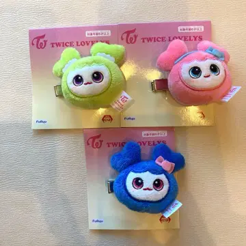 TWICE GIGO 봉제 인형 헤어핀 정연 모모 쯔위