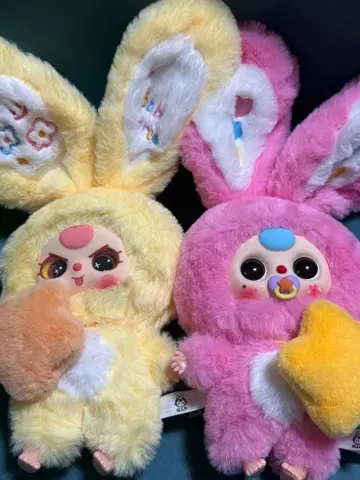 토끼 디자인 봉제 인형 2개 세트