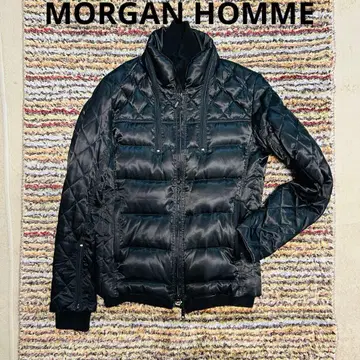MORGANHOMME 블랙 남성용 다운 자켓 코트 퀼팅