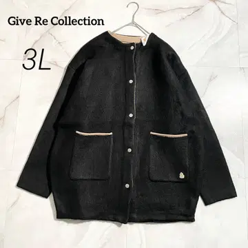 M17940 기블리 컬렉션 뒷배색 더블 페이스 니트 가디건 3L