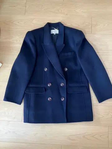네이비 더블 브레스트 테일러드 자켓
