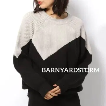 밴야드 스톰 바이컬러 하찌 니트 크루넥 긴팔 모노톤 니트