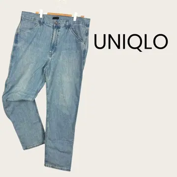 [ 34 ] UNIQLO 와이드 핏 청바지 심플 캐주얼 넉넉한