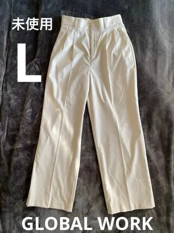 글로벌 워크 따뜻한 아름다운 실루엣 와이드 팬츠 L