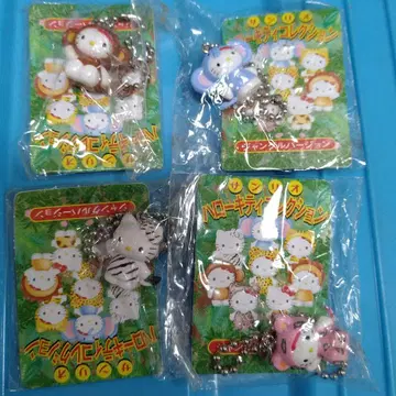 헤이세이 레트로 키티 폴 체인 마스코트 4개 세트 산리오