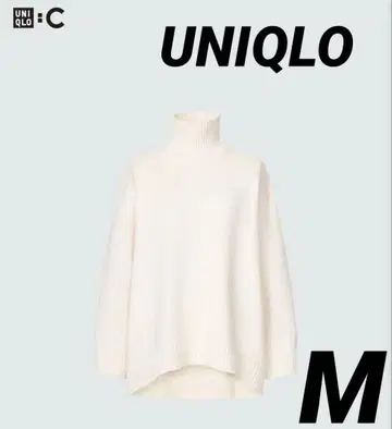 UNIQLO:C 소프트 니트 하이넥 스웨터 (긴팔) 아이보리