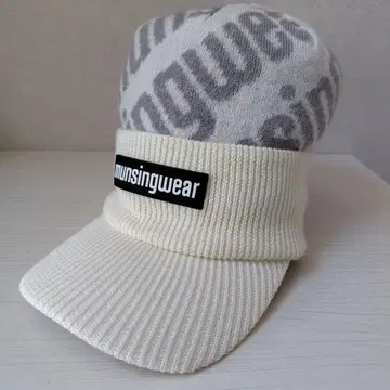 munsingwear 아이보리 니트 모자