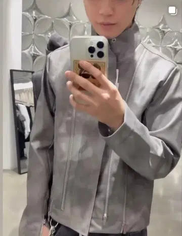 jent louis 25AW Leather Zipped Jacket