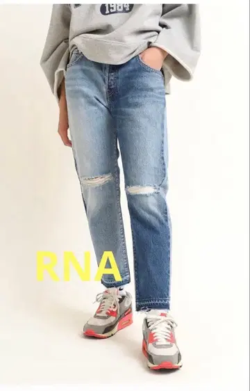 RNA 2톤 컷 길이 슬림 데님