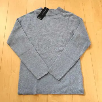 라메 믹스 라이트 블루 M 사이즈 긴팔 니트 스웨터