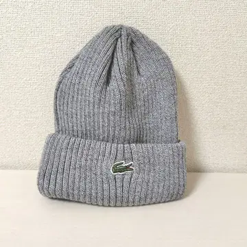 LACOSTE 그레이 니트 모자 사이즈 F