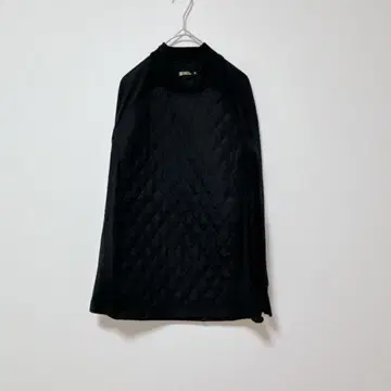 바디엑스포워크 [ M ] 긴팔 T셔츠/퀼팅 원단 하이넥