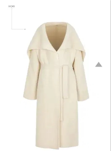 아이보리 롱 코트 한국 브랜드 DINT