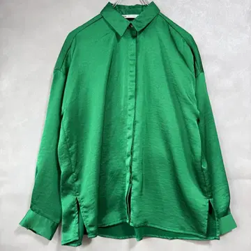 새상품급 ZARA 자라 긴팔 셔츠 블라우스 XS 작은 사이즈 새틴 셔츠