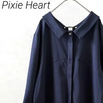 픽시 하트 셔츠 튜닉 기장 페플럼 리본 3L 빅