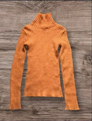 애니에스 베이 오렌지 울 니트 터틀넥 프랑스제 2 새상품급