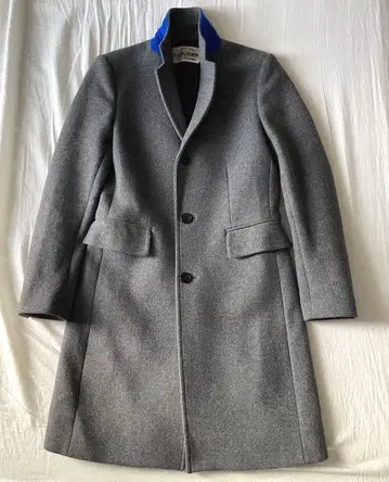 THESHINZONE 더 신존 옷깃 블루 그레이 체스터 코트