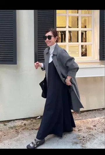 24aw yonfa 용파 코쿤 리버 코트 그레이