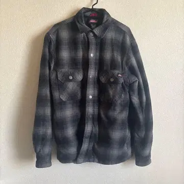 Dickies 플란넬 셔츠 블랙 계열 체크