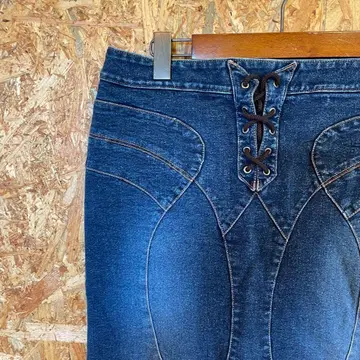 AE9116 MOGA 데님 스커트 인디고 여성용 네이비