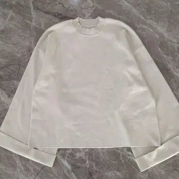 롤업 슬리브 니트탑