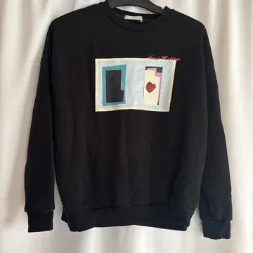 그래픽 프린트 블랙 트레이닝복 M