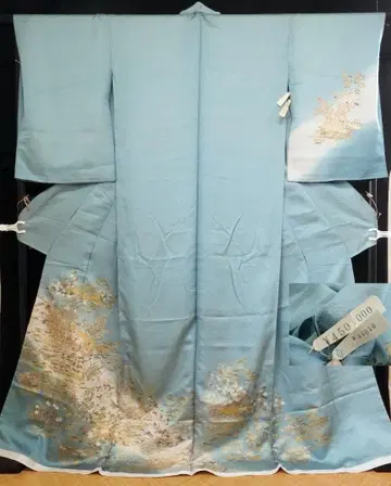 순수 실크 탄고 크레이프 원단 미재단 호몬기 상가 45만 엔 상품