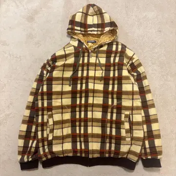 새상품급 akademiks 체크 퀼팅 후드티 리브 XXL