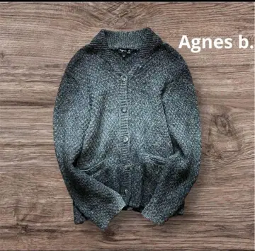 애니에스 베이 숄카라 가디건 알파카 새상품급 프랑스