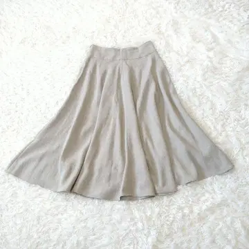 SPICK AND SPAN 플레어 스커트 34 트리아세테이트 사용 베이지