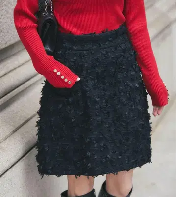 [ 마셰리 콜라보 ] 리본 트위드 미니 스커트