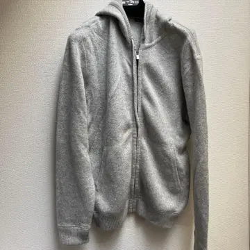 마이클코어스 그레이 집업 후드 부착 후드티 캐시미어 94%