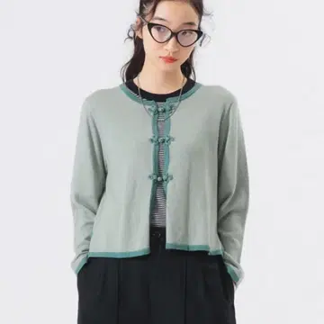 BEAMS BOY 12게이지 트림 가디건