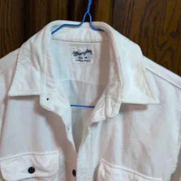 Wrangler 화이트 플란넬 셔츠 M 사이즈