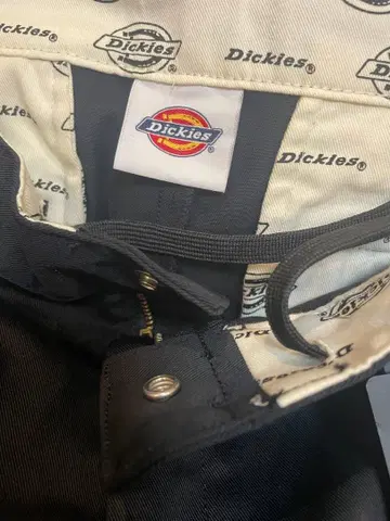 택 포함 새상품 Dickies 더블니 워크 팬츠 블랙 하자품