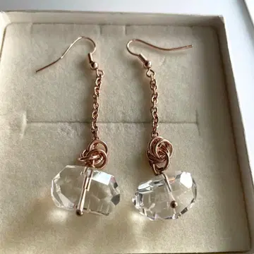 ITALY 귀걸이 핑크 골드 컬러