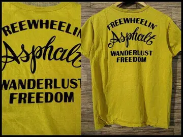 G2 TT11 쿠티 반팔 자수 로고 플로키 프린트 T셔츠 노랑 M