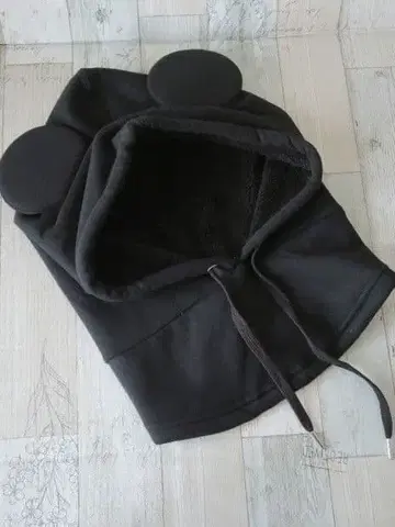 디즈니 리조트 블랙 후드 부착 모자