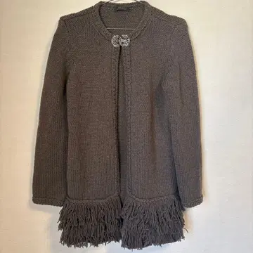 FOXEY 프린지 롱 가디건