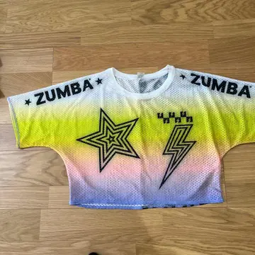 ZUMBA 메쉬 크롭 T셔츠 M