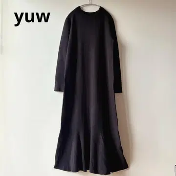 새상품급 yuw 맥시 길이 롱 니트 원피스 블랙