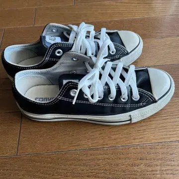 컨버스 가죽 스니커즈 23.5 블랙