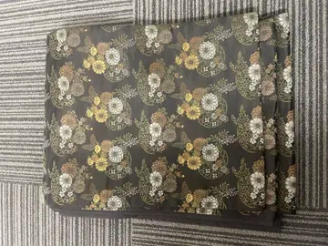 ST-188 블랙 베이스 골드 컬러 꽃무늬 후쿠로 오비