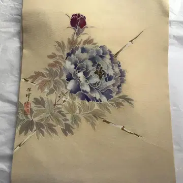 손그림 모란 패턴 나고야 오비