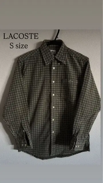 LACOSTE 플란넬 셔츠 체크 무늬 사이즈 2