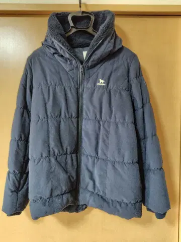 Dog Dept 후드 부착 네이비 다운 자켓