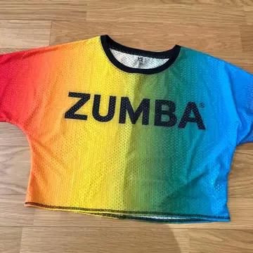 ZUMBA 레인보우 크롭 T셔츠