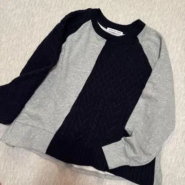 MIRECHAL TERRE 절개 니트 트레이닝복 포근하고 따뜻한