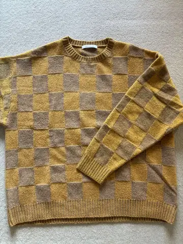 JOURNAL STANDARD 체크 무늬 스웨터 머스타드